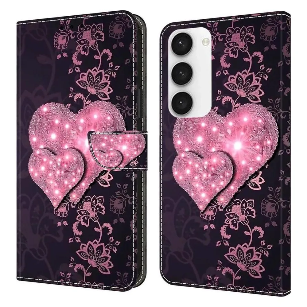 Cover-Discount Galaxy S23 FE - 3D-Effekt Hülle Etui Herzen