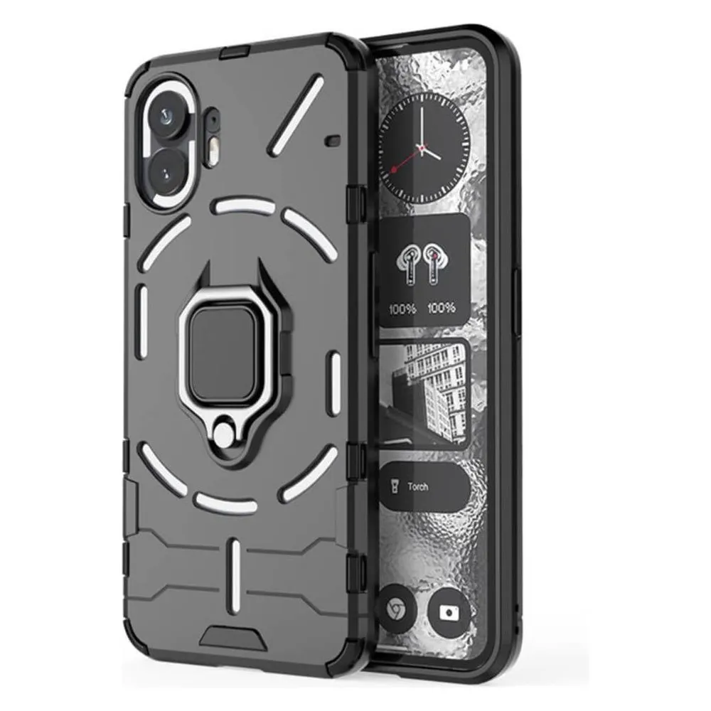Cover-Discount Nothing Phone (2) - Armor Case mit Kickstand schwarz (Nothing Phone (2))