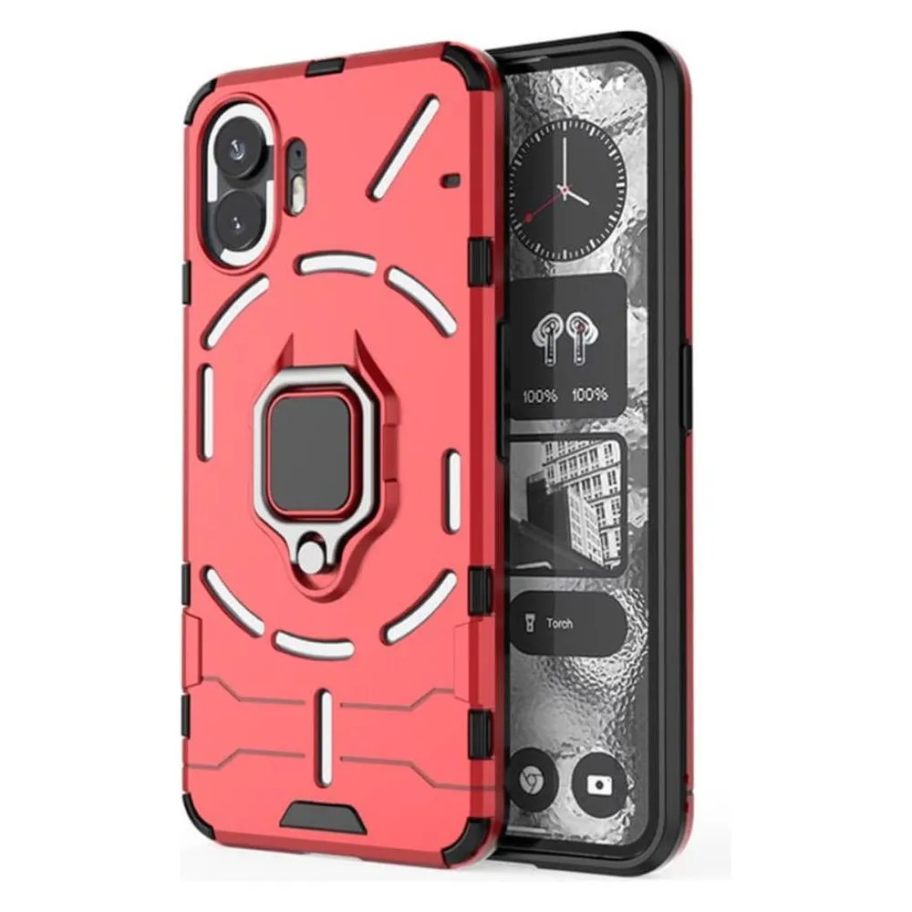 Cover-Discount Nothing Phone (2) - Armor Case mit Kickstand rot (Nothing Phone (2))