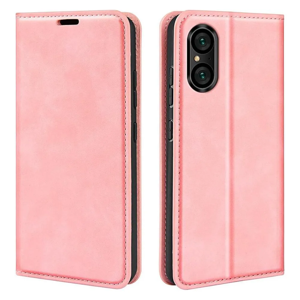 Cover-Discount Sony Xperia 5 V - Stand Flip Case Hülle rosa
