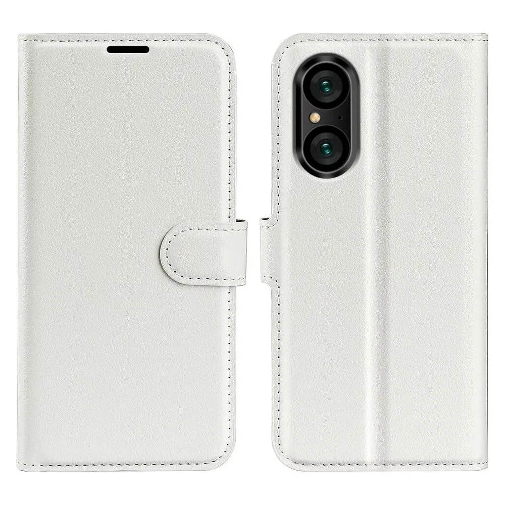 Cover-Discount Sony Xperia 5 V - Leder Etui Hülle weiss