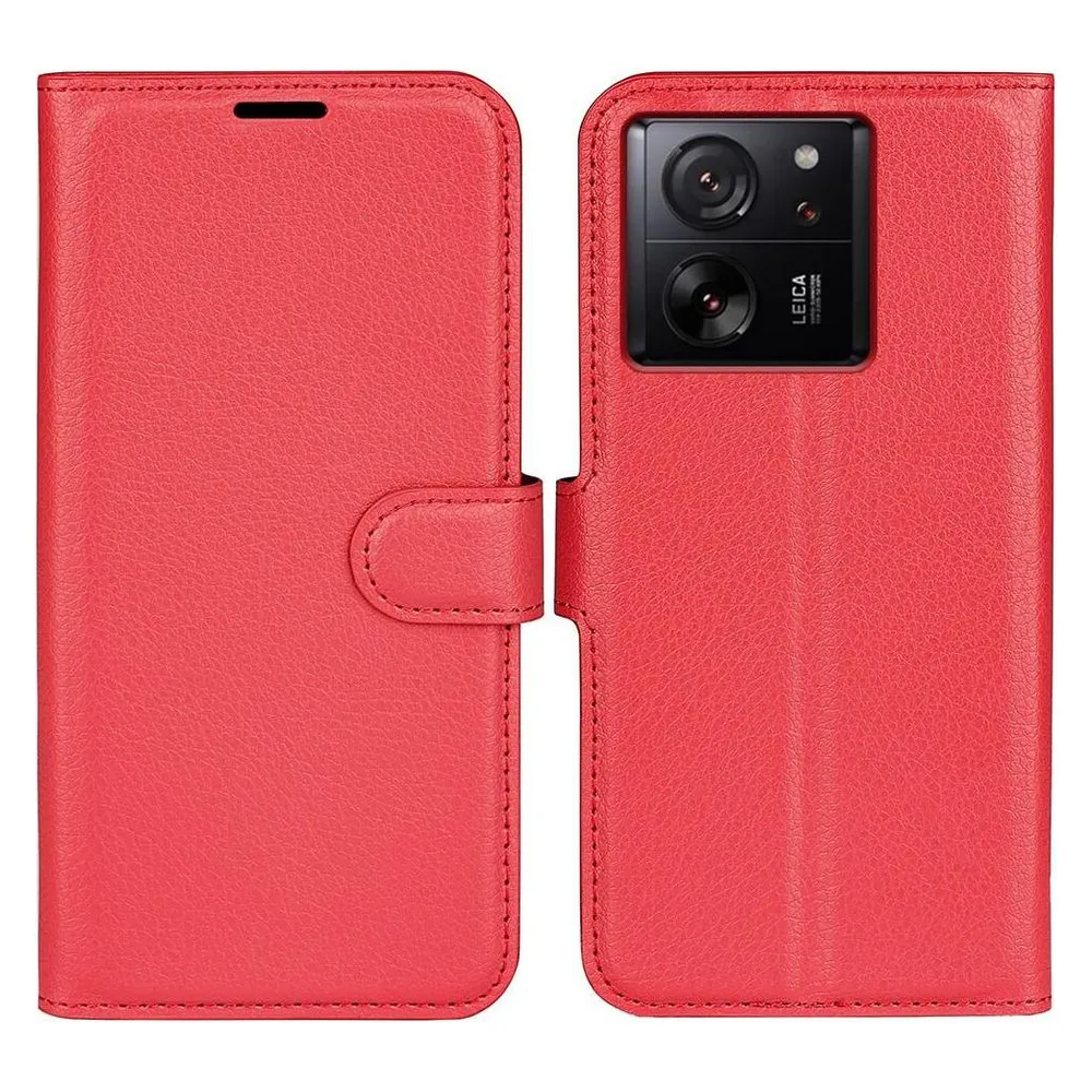 Cover-Discount Xiaomi 13T / 13T Pro - Leder Etui Hülle rot