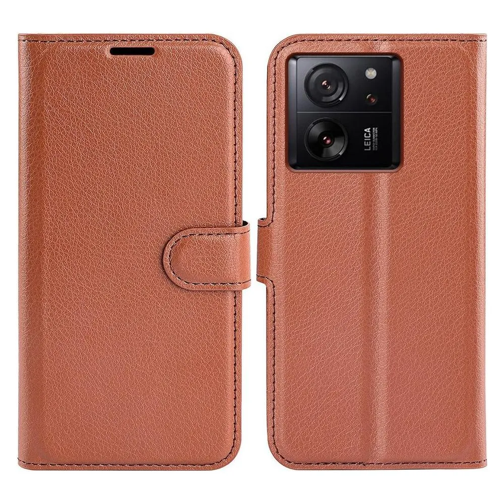 Cover-Discount Xiaomi 13T / 13T Pro - Leder Etui Hülle braun