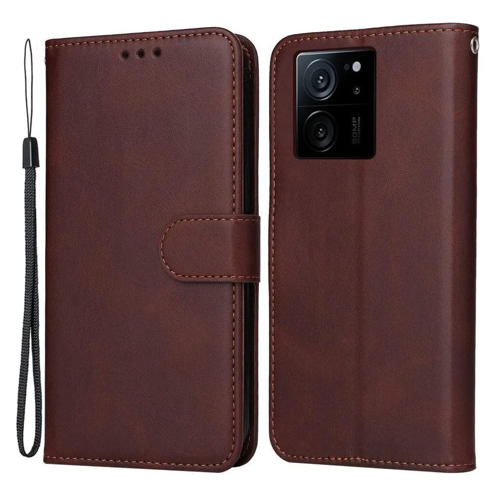 Cover-Discount Xiaomi 13T / 13T Pro - Premium Handyhülle Etui braun