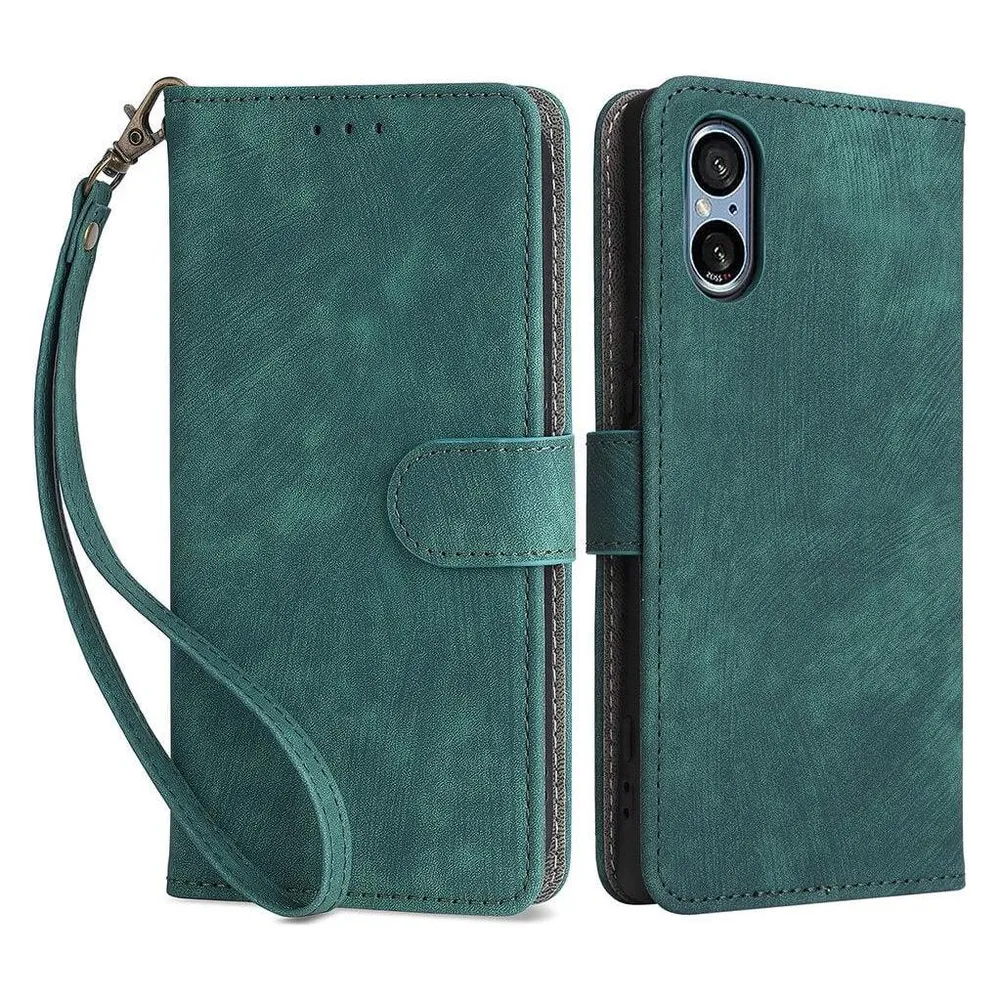 Cover-Discount Sony Xperia 5 V - Etui mit RFID Blocker grün