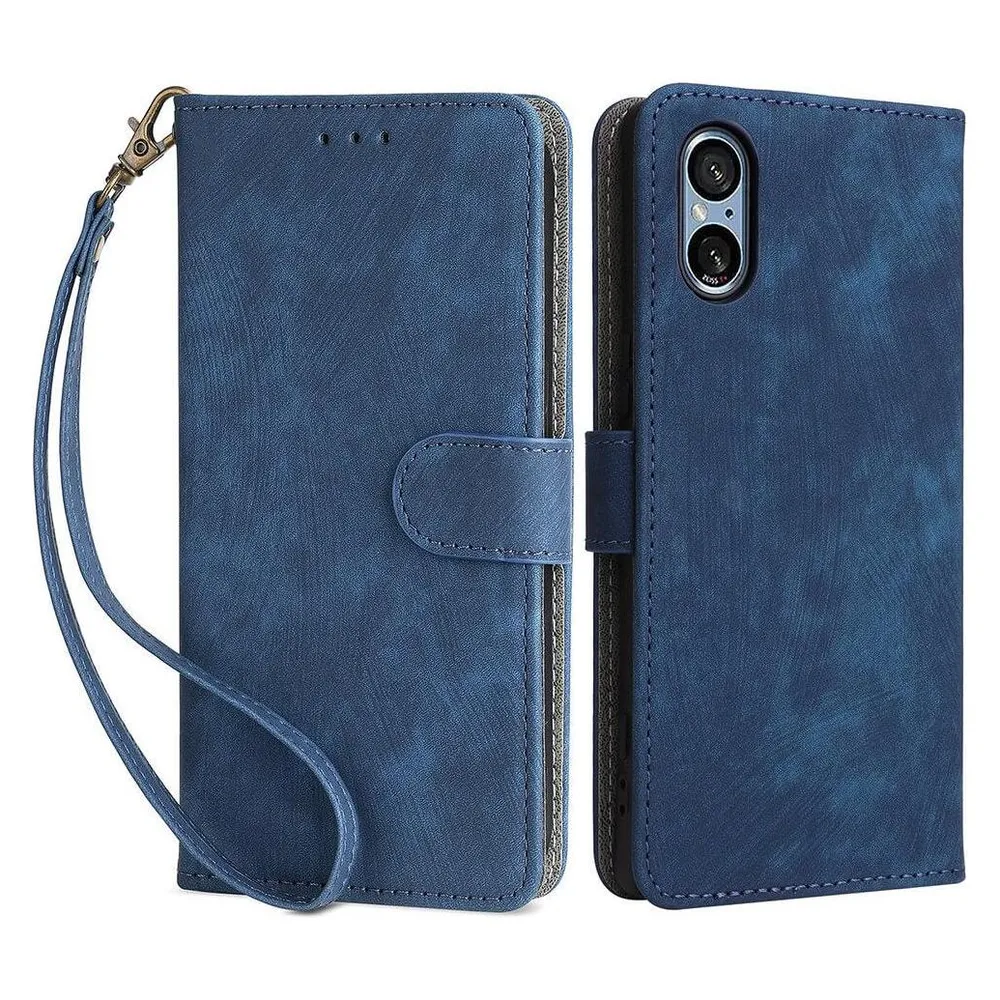 Cover-Discount Sony Xperia 5 V - Etui mit RFID Blocker blau