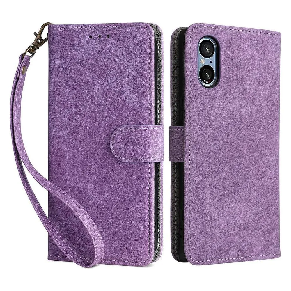 Cover-Discount Sony Xperia 5 V - Etui mit RFID Blocker violett