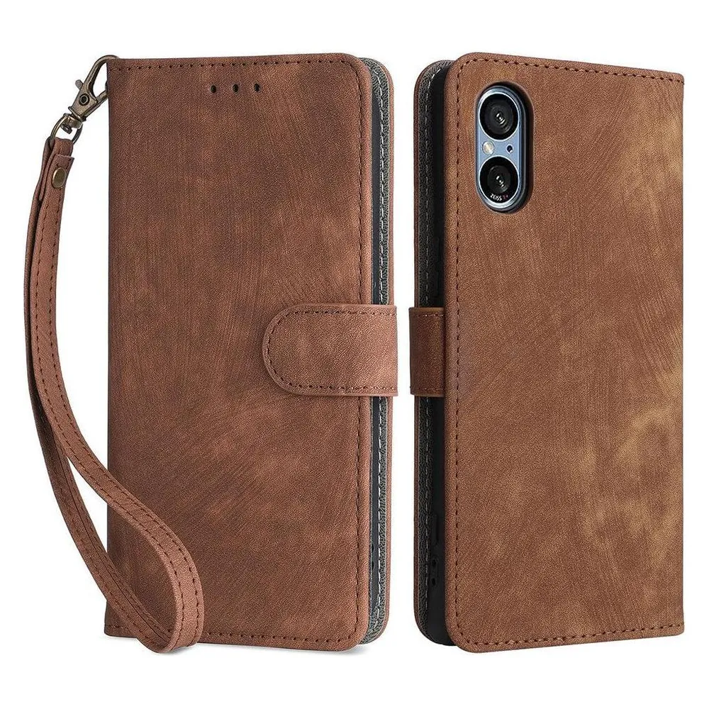 Cover-Discount Sony Xperia 5 V - Etui mit RFID Blocker braun