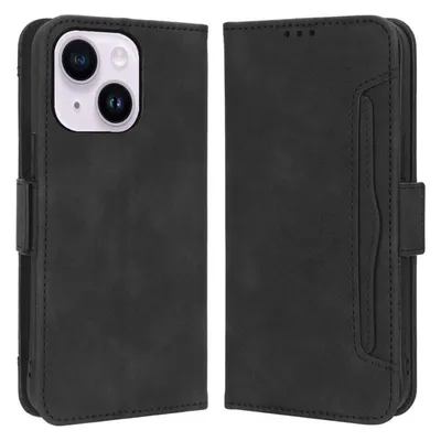 Cover-Discount iPhone 15 Plus - Etui mit vielen Kartenfächer schwarz