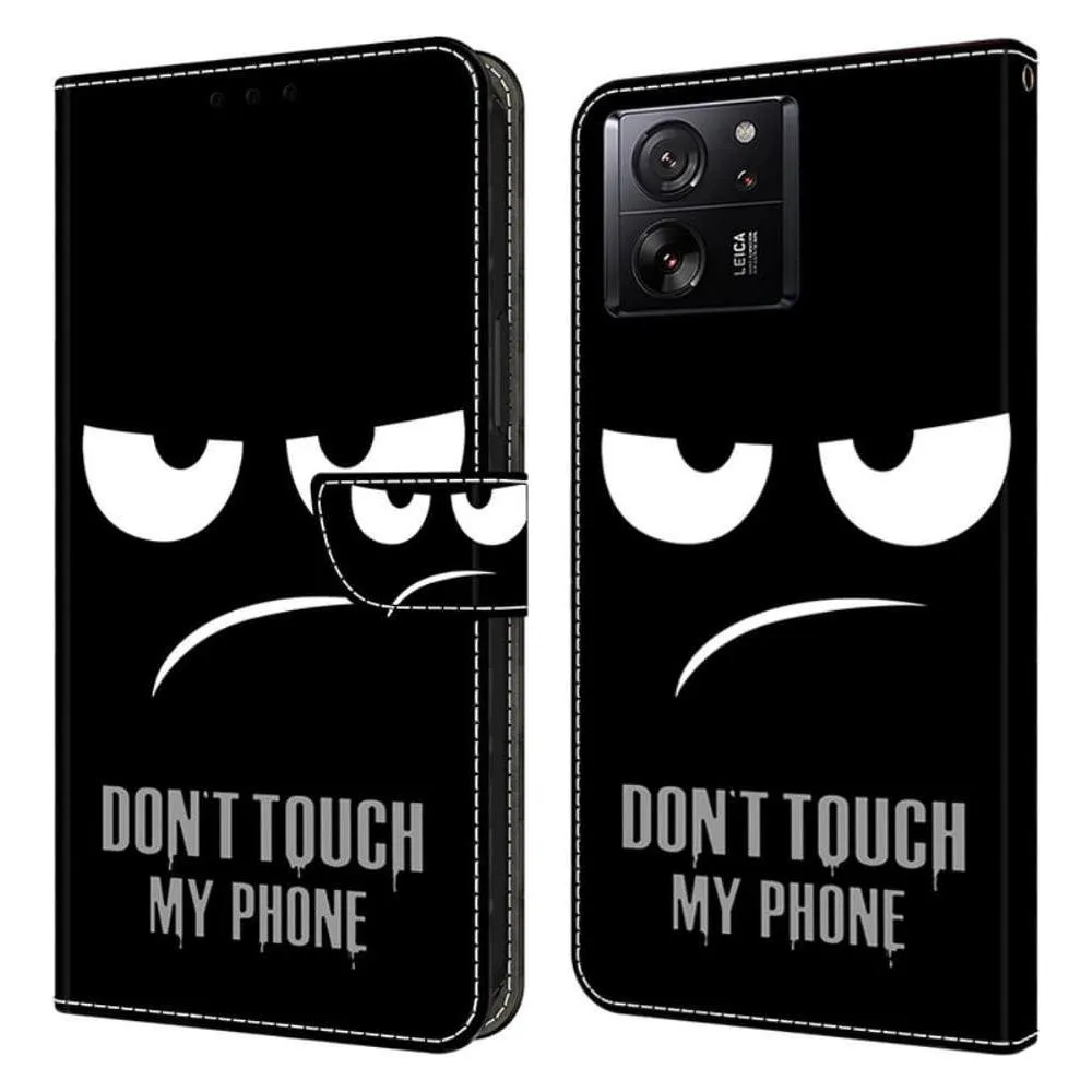 Cover-Discount Xiaomi 13T / 13T Pro - Leder Etui Hülle Don't Touch