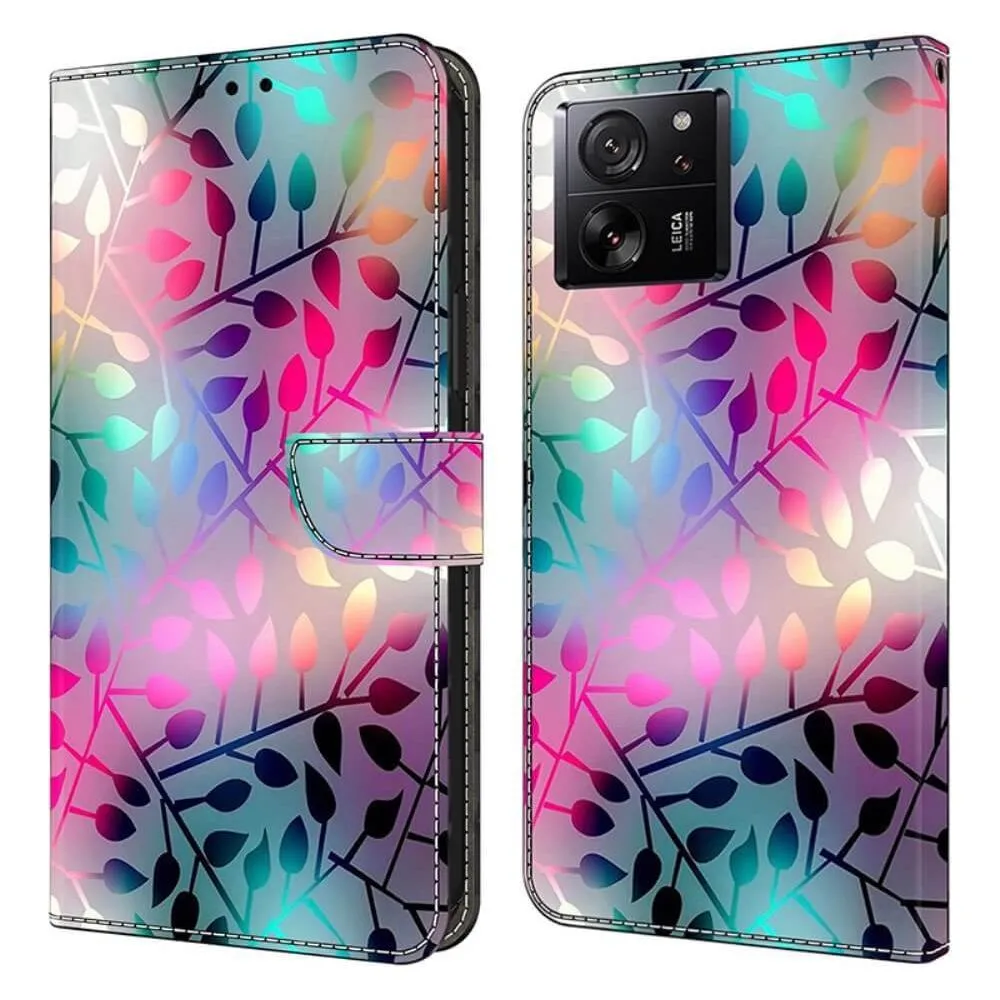 Cover-Discount Xiaomi 13T / 13T Pro - Leder Etui Hülle Blätter