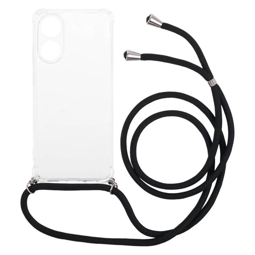 Cover-Discount OPPO A78 4G - Hülle mit Umhängeband transparent