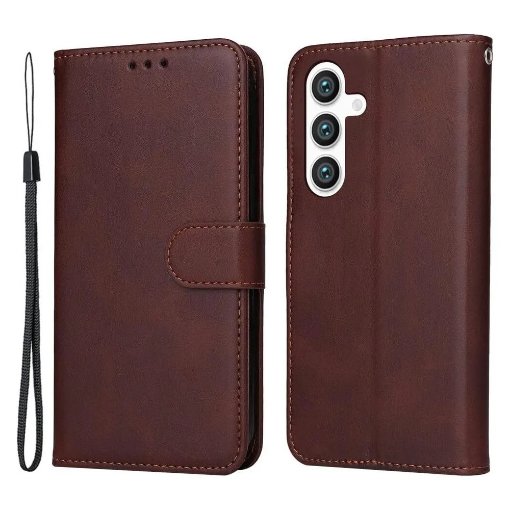Cover-Discount Premium Handyhülle Etui braun (Samsung Galaxy S24+)
