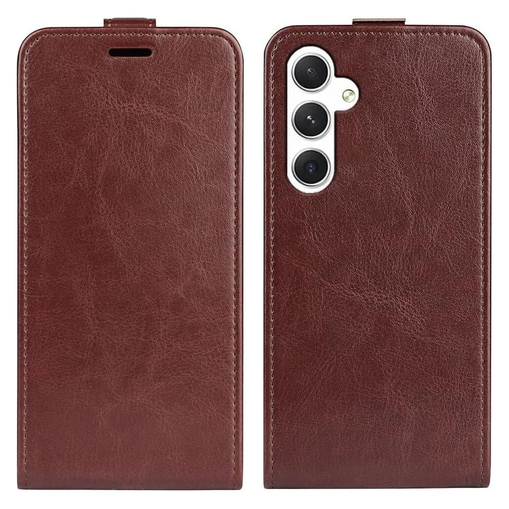 Cover-Discount Klassisches Flip Case vertikal braun (Samsung Galaxy S24)