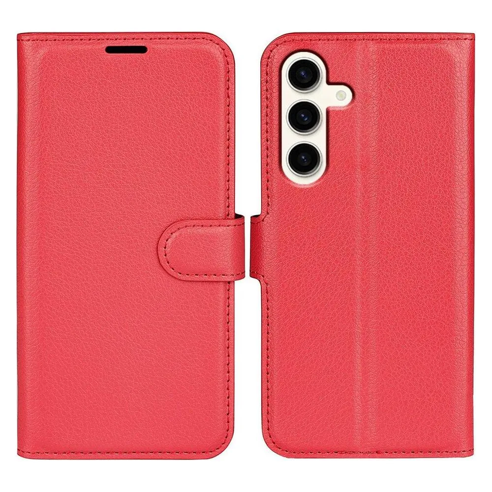 Cover-Discount Leder Etui Hülle rot (Samsung Galaxy S24+)