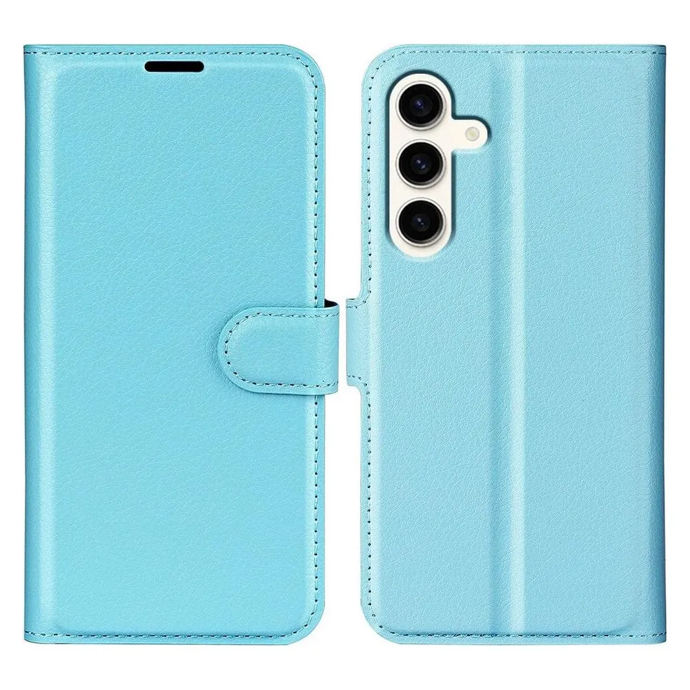 Cover-Discount Leder Etui Hülle blau (Samsung Galaxy S24+)