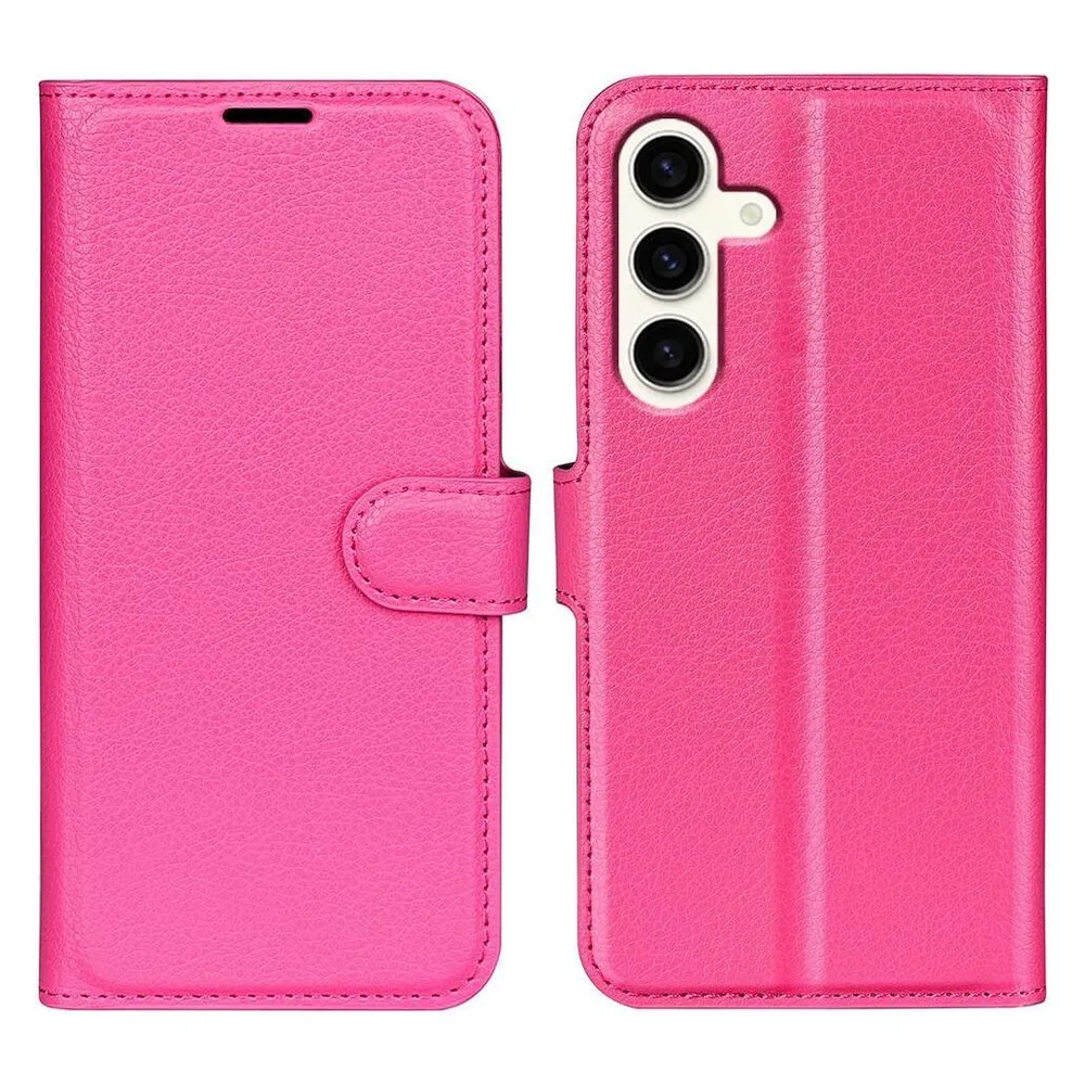 Cover-Discount Leder Etui Hülle pink (Samsung Galaxy S24+)