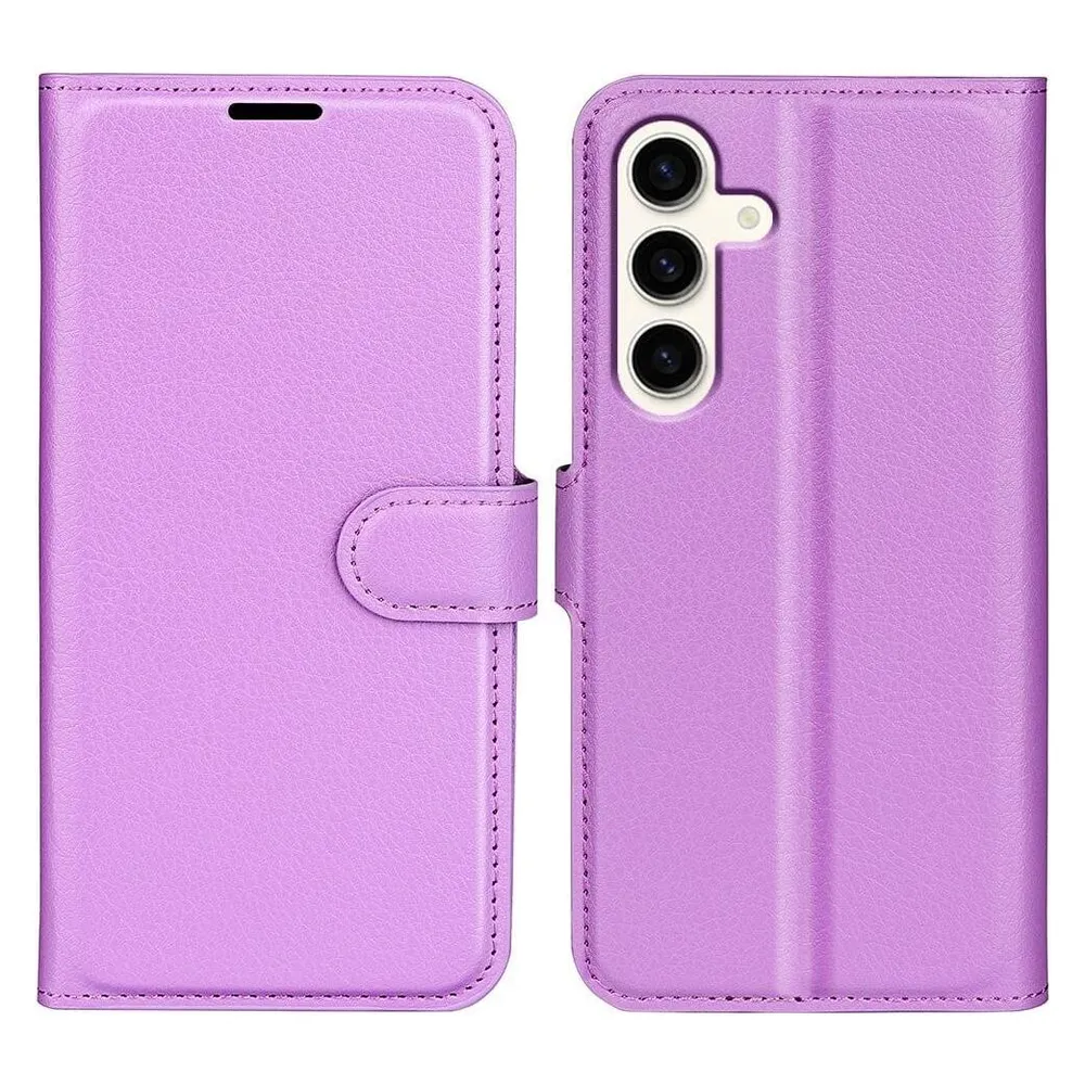 Cover-Discount Leder Etui Hülle violett (Samsung Galaxy S24+)