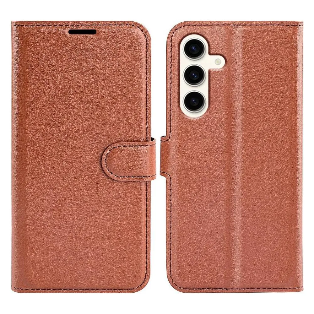 Cover-Discount Leder Etui Hülle braun (Samsung Galaxy S24+)