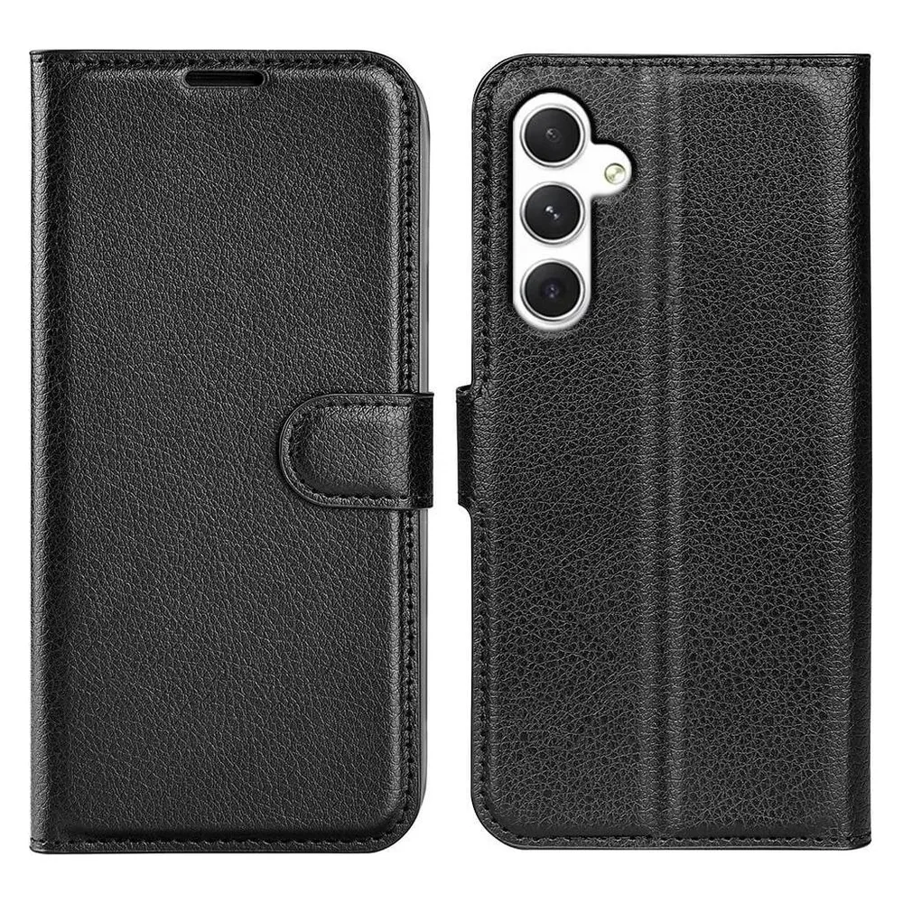 Cover-Discount Leder Etui Hülle schwarz (Samsung Galaxy S24)