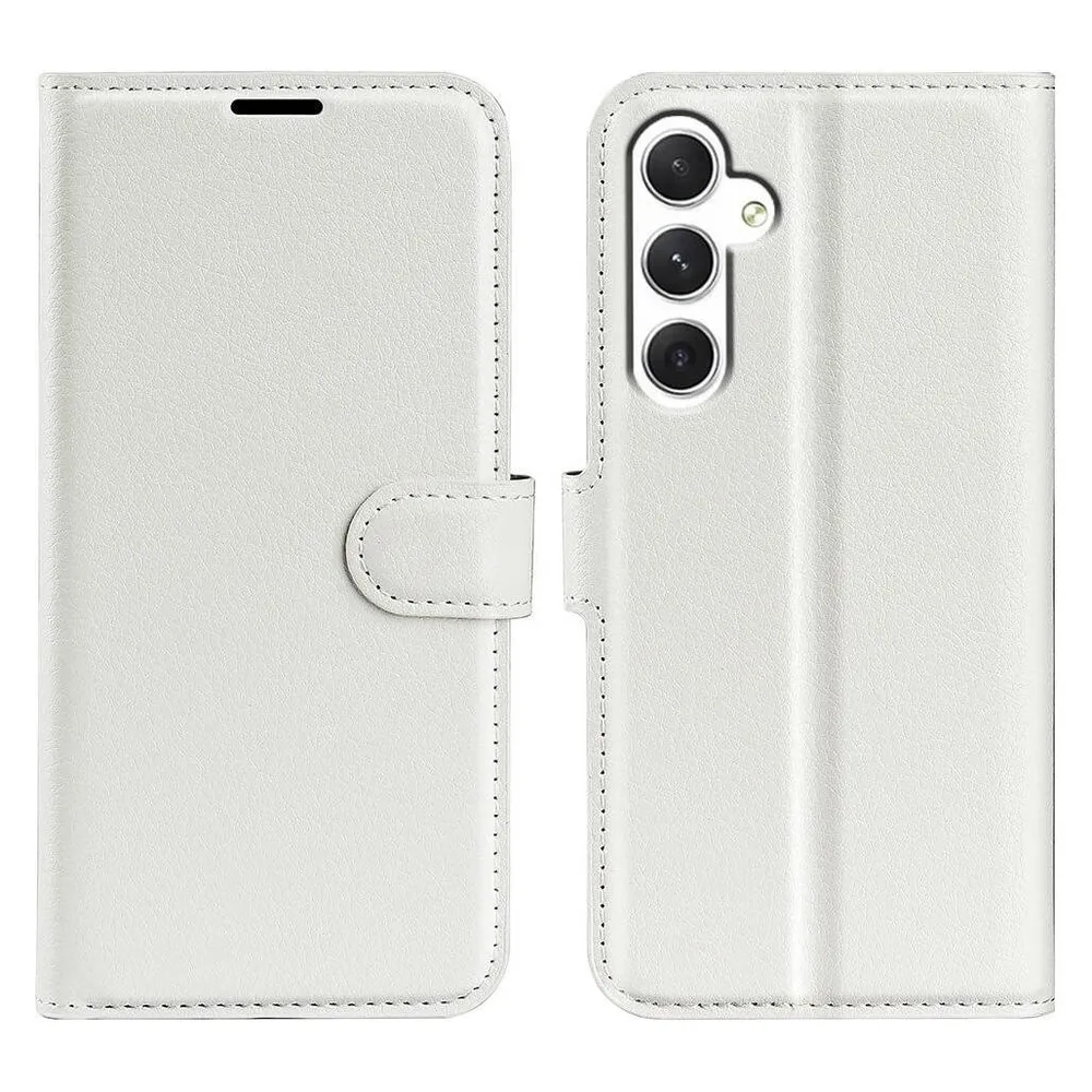 Cover-Discount Leder Etui Hülle weiss (Samsung Galaxy S24)