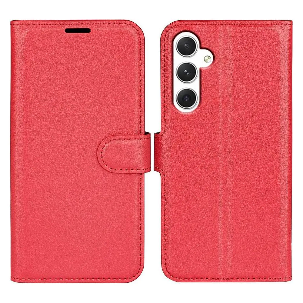Cover-Discount Leder Etui Hülle rot (Samsung Galaxy S24)