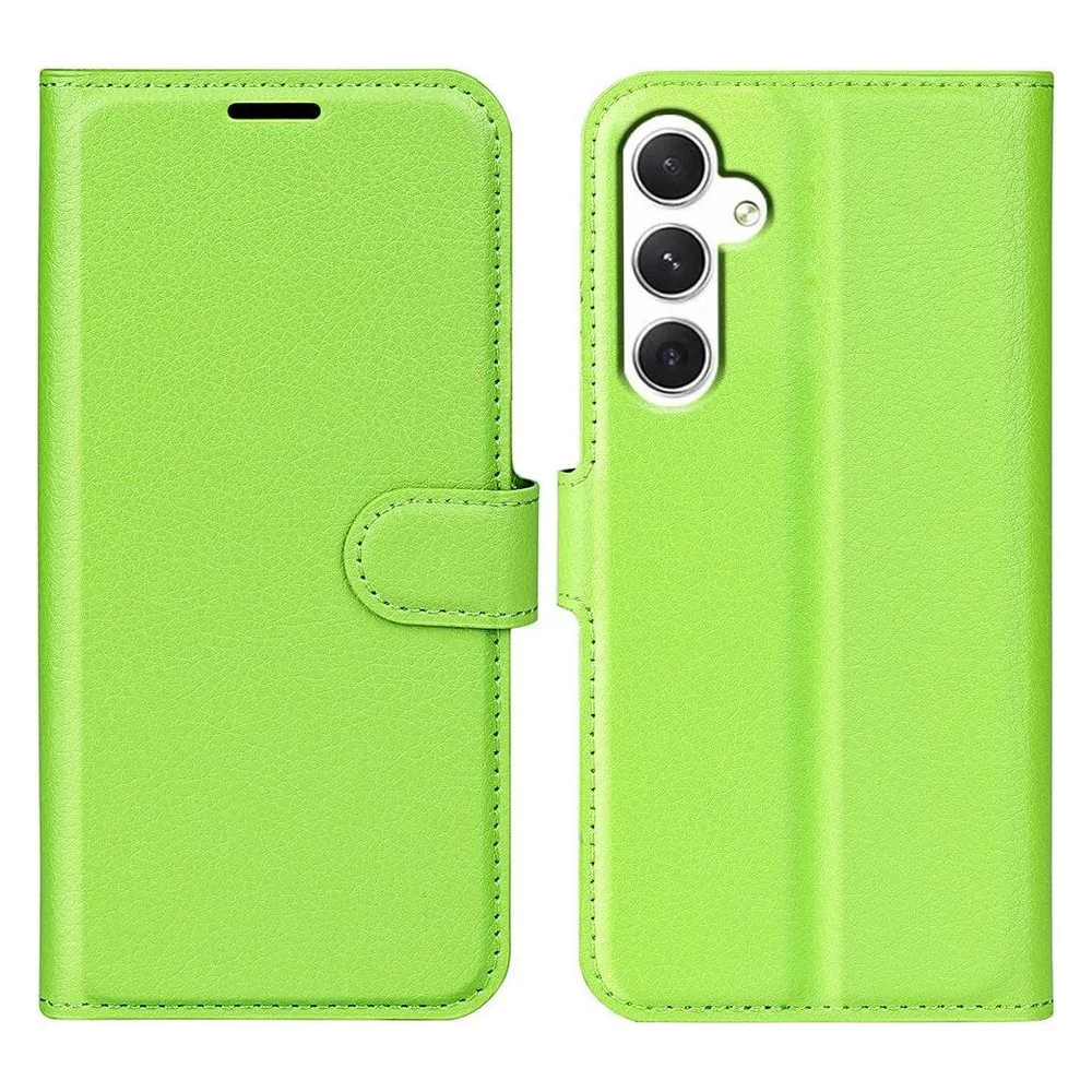 Cover-Discount Leder Etui Hülle grün (Samsung Galaxy S24)
