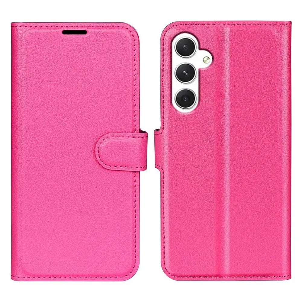 Cover-Discount Leder Etui Hülle pink (Samsung Galaxy S24)