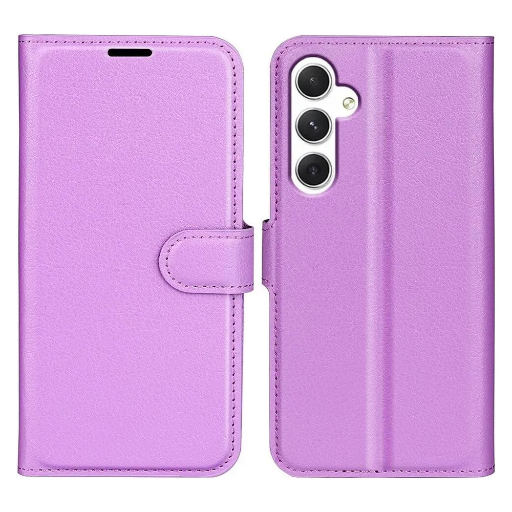 Cover-Discount Leder Etui Hülle violett (Samsung Galaxy S24)