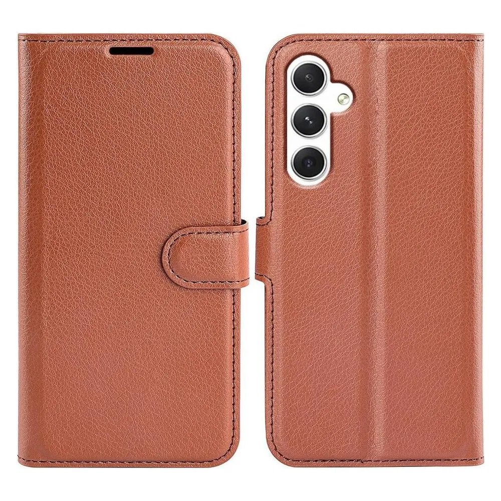 Cover-Discount Leder Etui Hülle braun (Samsung Galaxy S24)
