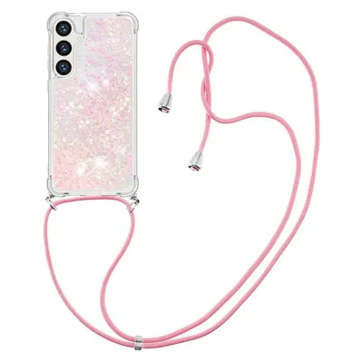Cover-Discount Glitzer Hülle mit Umhängeband rosa (Samsung Galaxy S24)