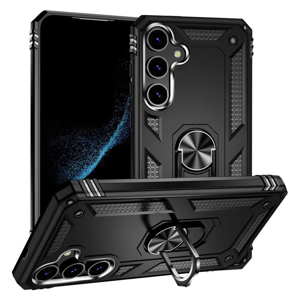 Cover-Discount Armor Case mit Kickstand schwarz (Samsung Galaxy S24)