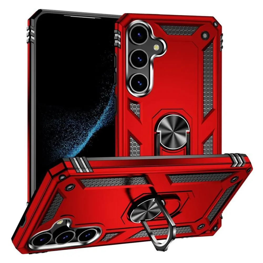 Cover-Discount Armor Case mit Kickstand rot (Samsung Galaxy S24)