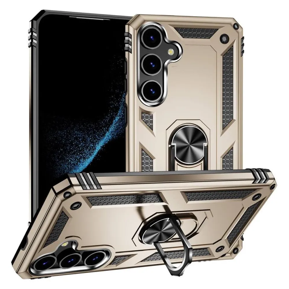Cover-Discount Armor Case mit Kickstand gold (Samsung Galaxy S24)