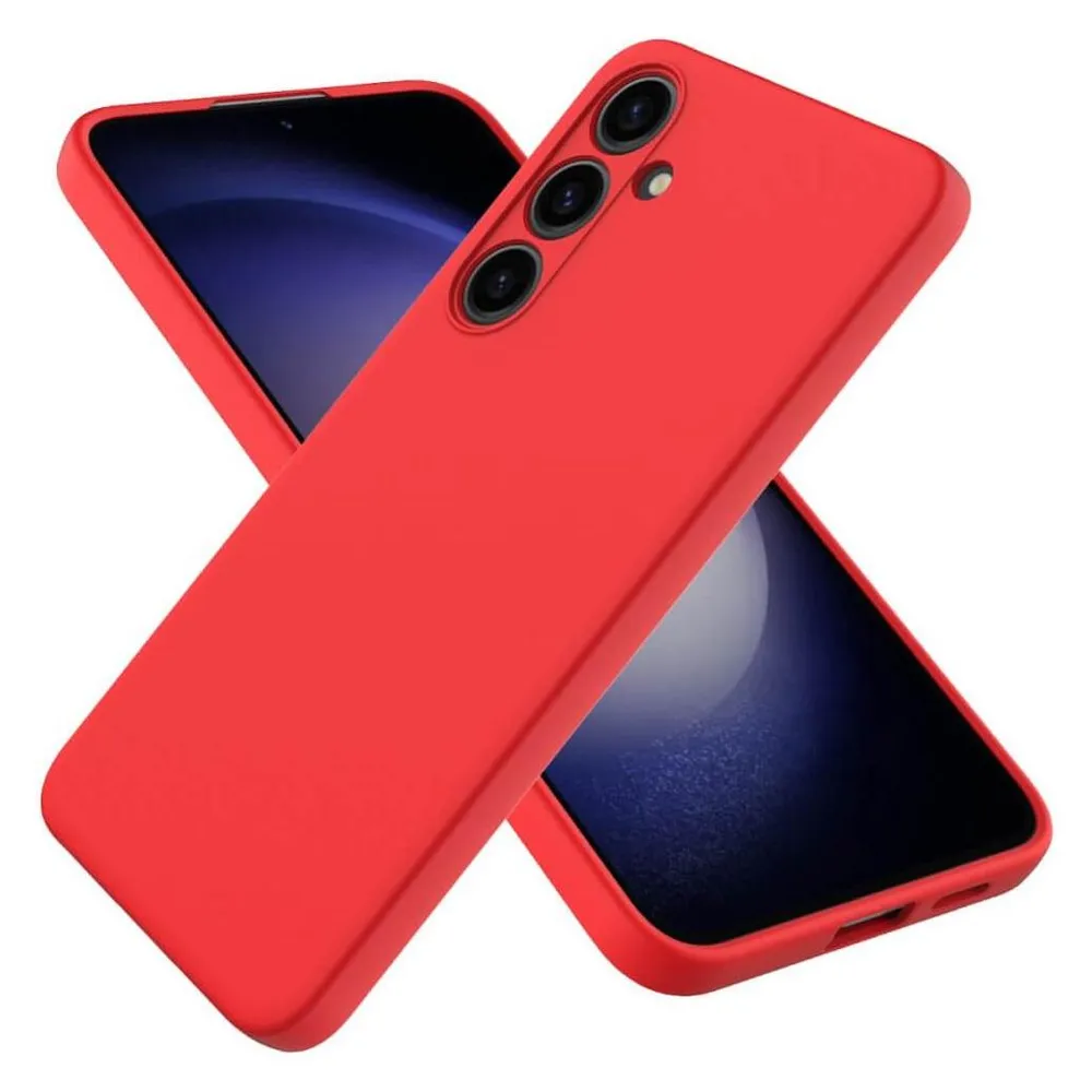 Cover-Discount Silikon Gummi Hülle rot (Samsung Galaxy S24)