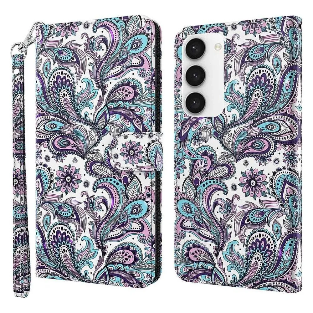 Cover-Discount Etui Glitzer Effekt Paisley (Samsung Galaxy S24)