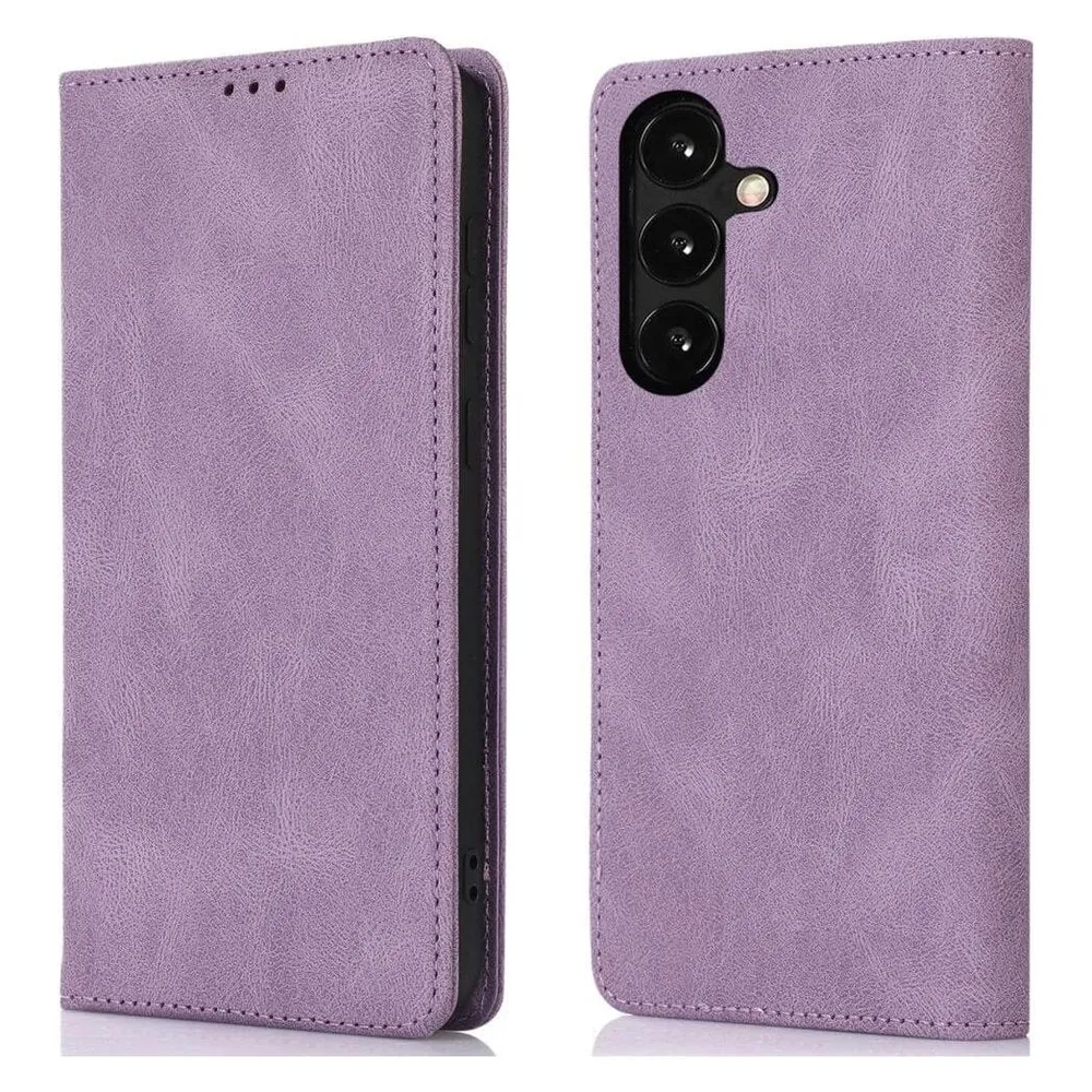 Cover-Discount Vintage Flip Case Hülle violett (Samsung Galaxy S24)