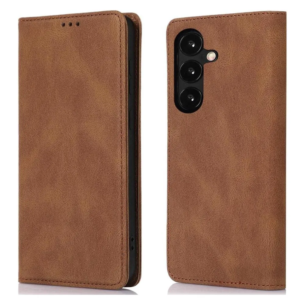 Cover-Discount Vintage Flip Case Hülle braun