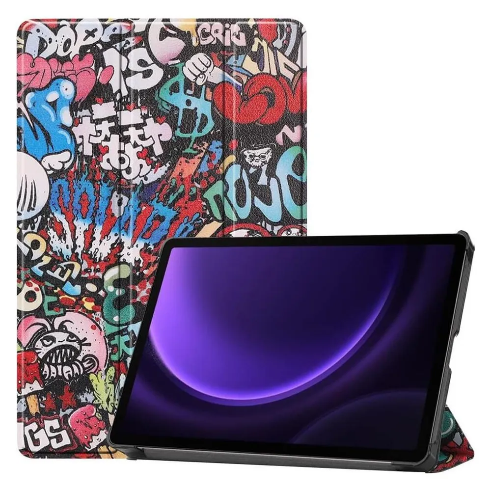 Cover-Discount Galaxy Tab S9 FE - Tri-fold Smart Case Comics