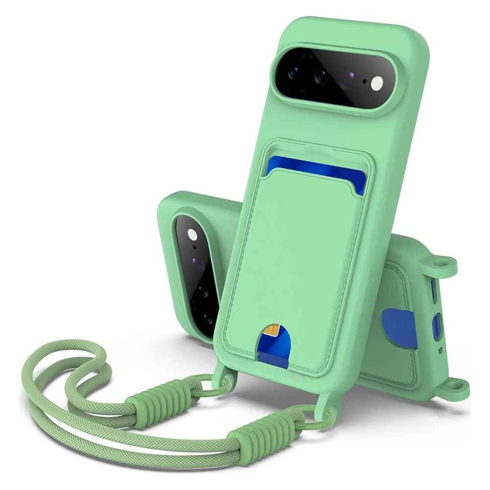 Cover-Discount Google Pixel 11 - Silikon Hülle mit Kartenhalter & Umhängeband (Google Pixel 11)