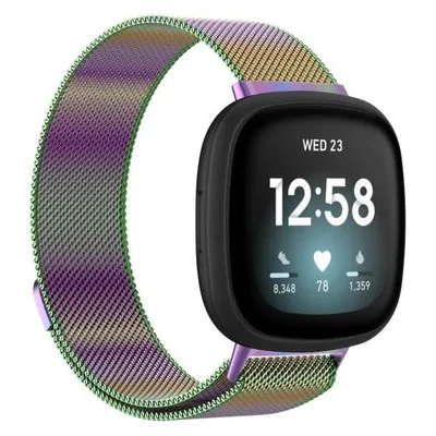 Cover-Discount Fitbit Versa / Sense - Milanese Armband multicolor