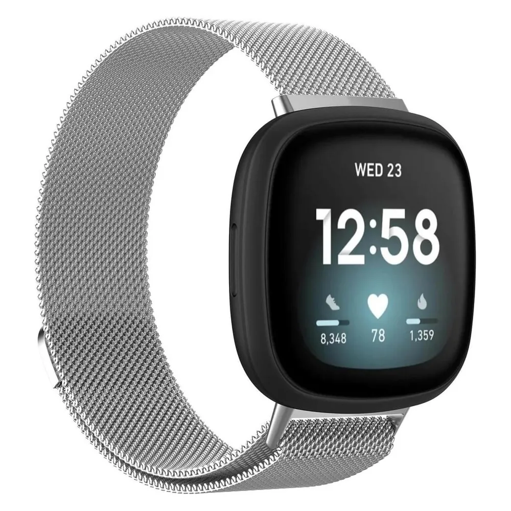 Cover-Discount Fitbit Versa / Sense - Milanese Armband silber