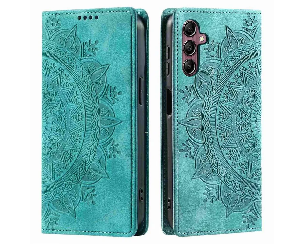 CoverKingz Handyhülle Hülle für Samsung Galaxy A16 5G Handyhülle Flip Case Cover Tasche 16,9 cm (6.7 Zoll), Klapphülle Schutzhülle mit Kartenfach Schutztasche Motiv Mandala