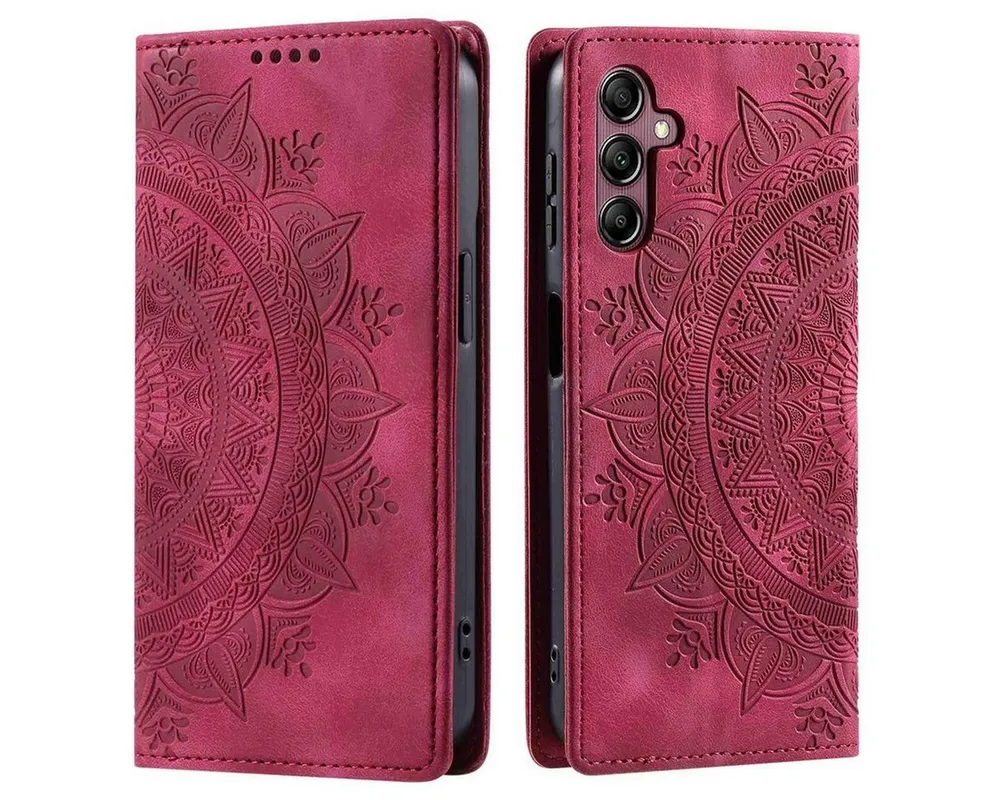 CoverKingz Handyhülle Hülle für Samsung Galaxy A16 5G Handyhülle Flip Case Cover Tasche 16,9 cm (6.7 Zoll), Klapphülle Schutzhülle mit Kartenfach Schutztasche Motiv Mandala