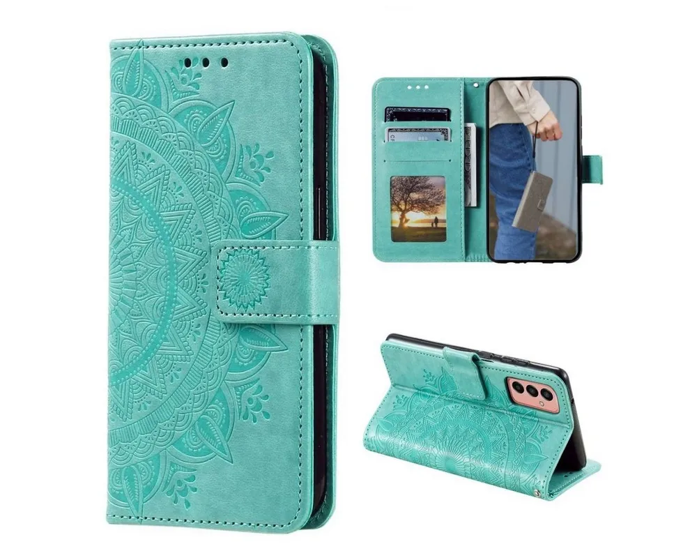 CoverKingz Handyhülle Hülle für Samsung Galaxy A54 5G Handyhülle Flip Case Cover Etui 16,26cm (6,4 Zoll), Klapphülle Schutzhülle mit Kartenfach Schutztasche Motiv