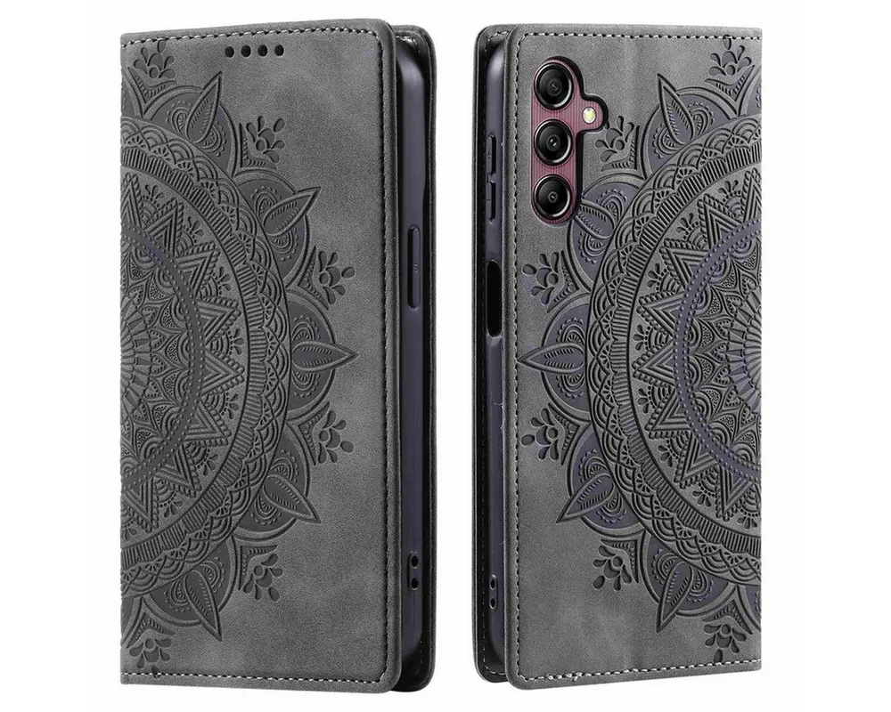 CoverKingz Handyhülle Hülle für Samsung Galaxy A16 5G Handyhülle Flip Case Cover Tasche 16,9 cm (6.7 Zoll), Klapphülle Schutzhülle mit Kartenfach Schutztasche Motiv Mandala