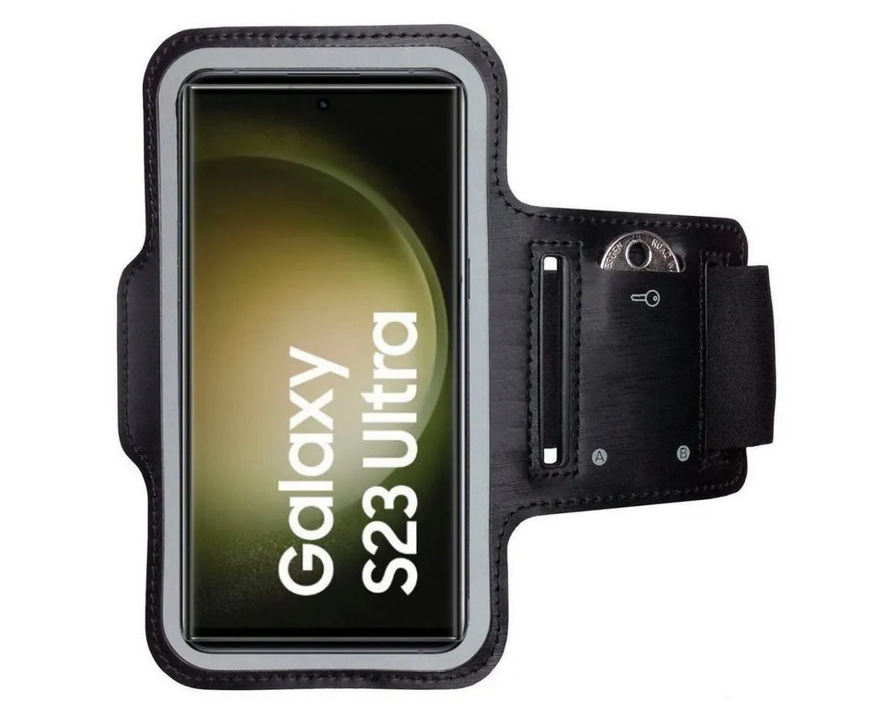 CoverKingz Handyhülle Sportarmband für Samsung Galaxy S23 Ultra Sport Fitness Armband Hülle, Sport Schutzhülle Schlüsselfach Handyhülle Jogging Schutztasche Etui