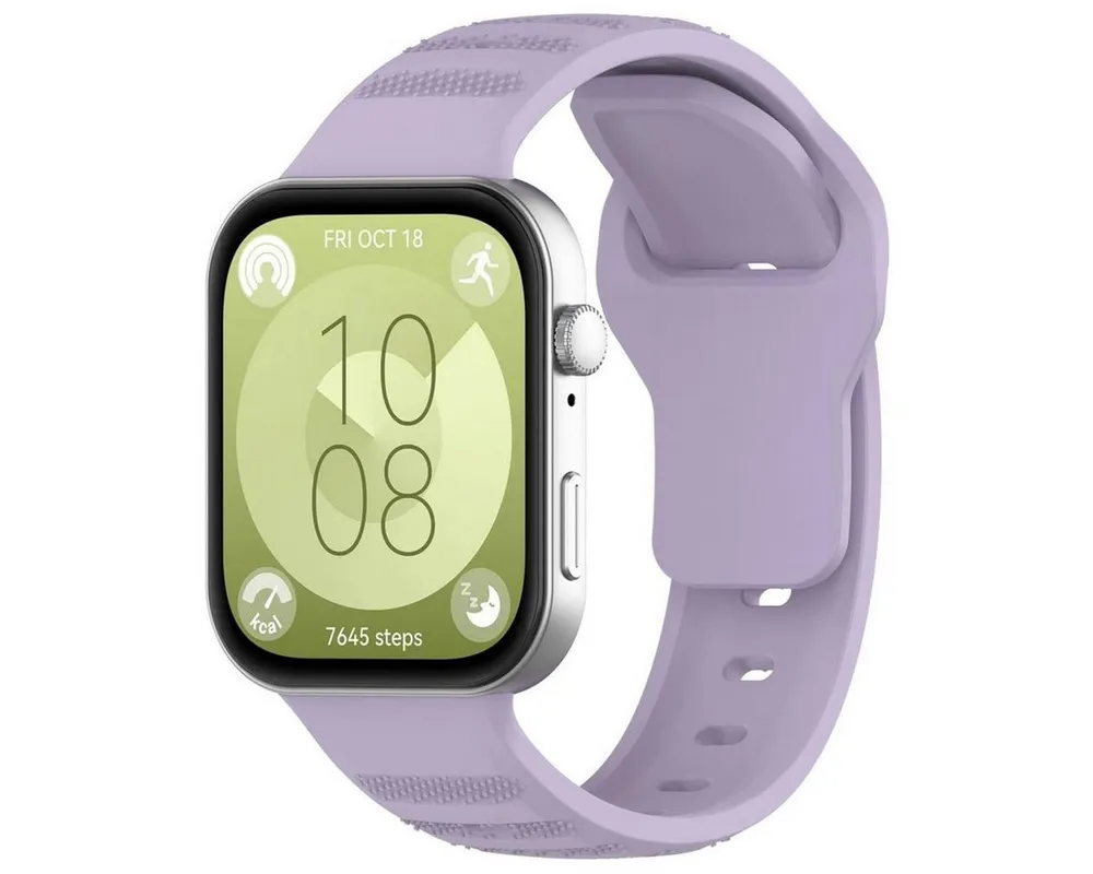 CoverKingz Handyhülle Sportarmband für Huawei Watch Fit 3 Verstellbar Silikon Band 24mm Lila