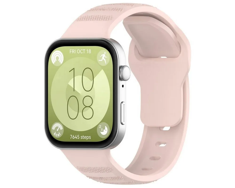 CoverKingz Handyhülle Sportarmband für Huawei Watch Fit 3 Verstellbar Silikon Band 24mm Rosa
