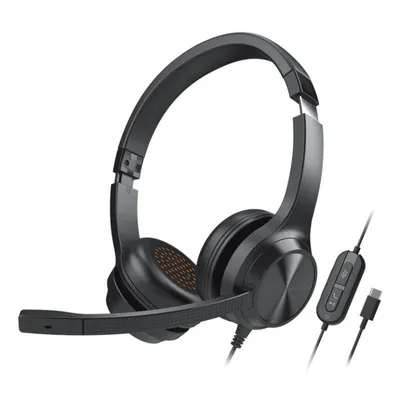 Creative Chat USB-C Headset mit Geräuschunterdrückung, Mikrofon und Bürogebrauch, schwarz